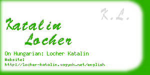 katalin locher business card